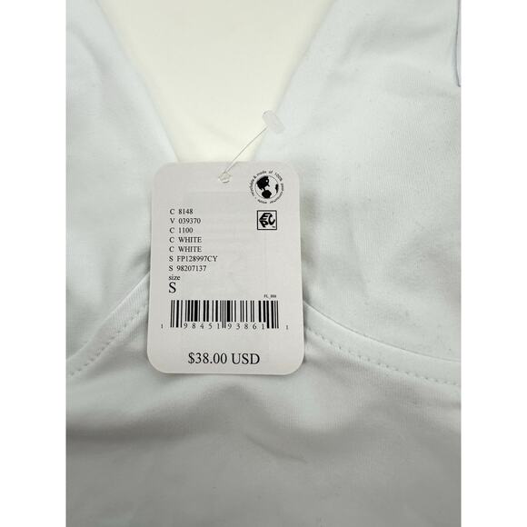 Free People Still Here Halter Cami Top White Flirty Going Out Size Small NWT - Picture 7 of 7